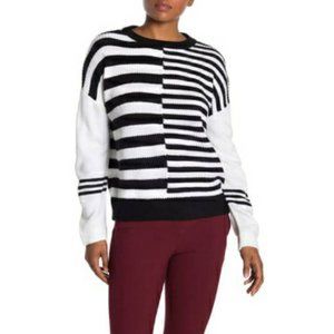 Catherine Malandrino Black & White Striped Sweater